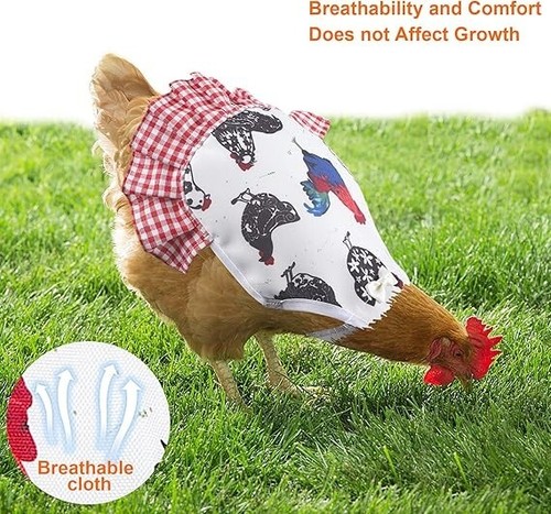 Chicken Saddles Hen Apron with Elastic Straps Suitable for Small Medium Large - Picture 5 of 7