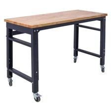 Workbench 48" Rolling Workbenches for Garage Adjustable Workshop Tool Bench