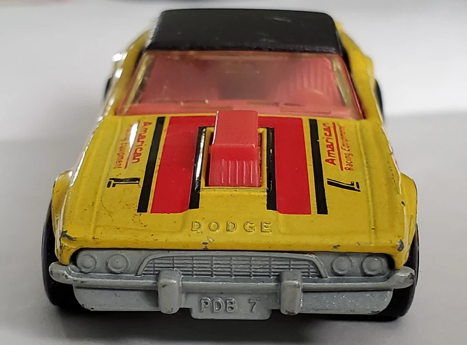1975 Matchbox Superfast "Toyman" Dodge Challenger Yellow/Black/Red - Image 3 of 4