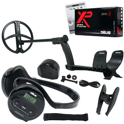 XP Deus Metal Detector with 9  X35 Waterproof Coil & WS4 Wireless Backphones