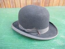 Antique Black Bowler Derby Hat Size 20 1/2 Cir Stafford  Co London GREAT