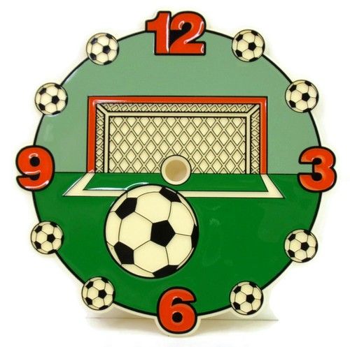 Horloge de foot vintage années 80 cadran 6" diamètre neuf ancien stock plastique - Photo 7/7
