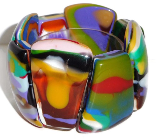 Sobral Dora Amaar Colorful Kandinsky Rilma Artist Made Bead Bracelet - Picture 9 of 10