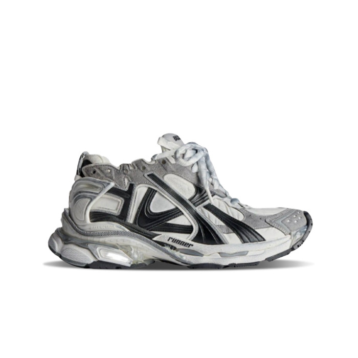 Balenciaga Grey Silver Runner Sneakers