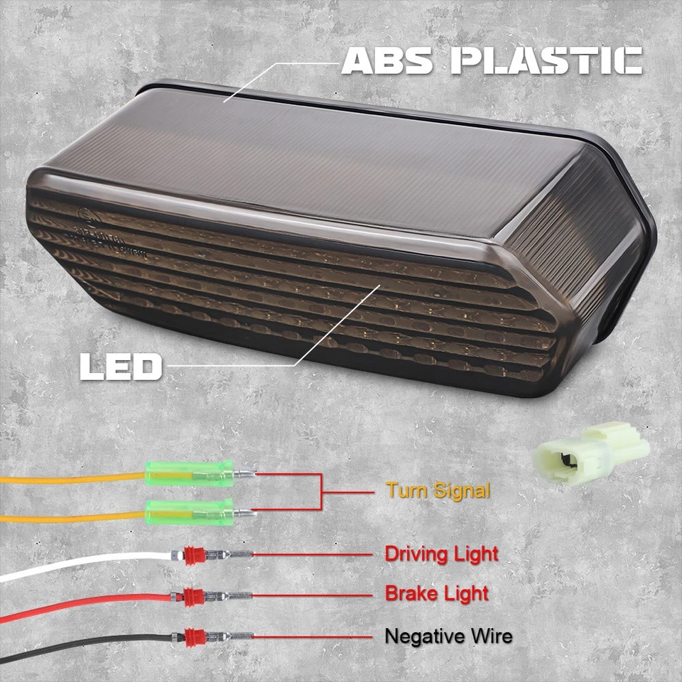 Luz trasera de freno LED señal de giro DRL integrada para Honda Grom 125 CBR650F Foto 4 de 4