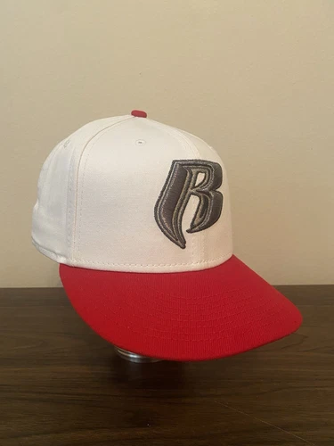 7 5/8 - New Era 59Fifty Fitted Hat Ruff Ryders White, Red Reflective Undervisor