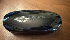 Authentic LULU GUINNESS London BLACK Patent RED Interior HARD EYEGLASSES CASE