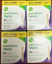 OneTouch VERIO Blood Glucose Test Strips 120 Ctn (30x4box)  Exp.01/2027. Sealed
