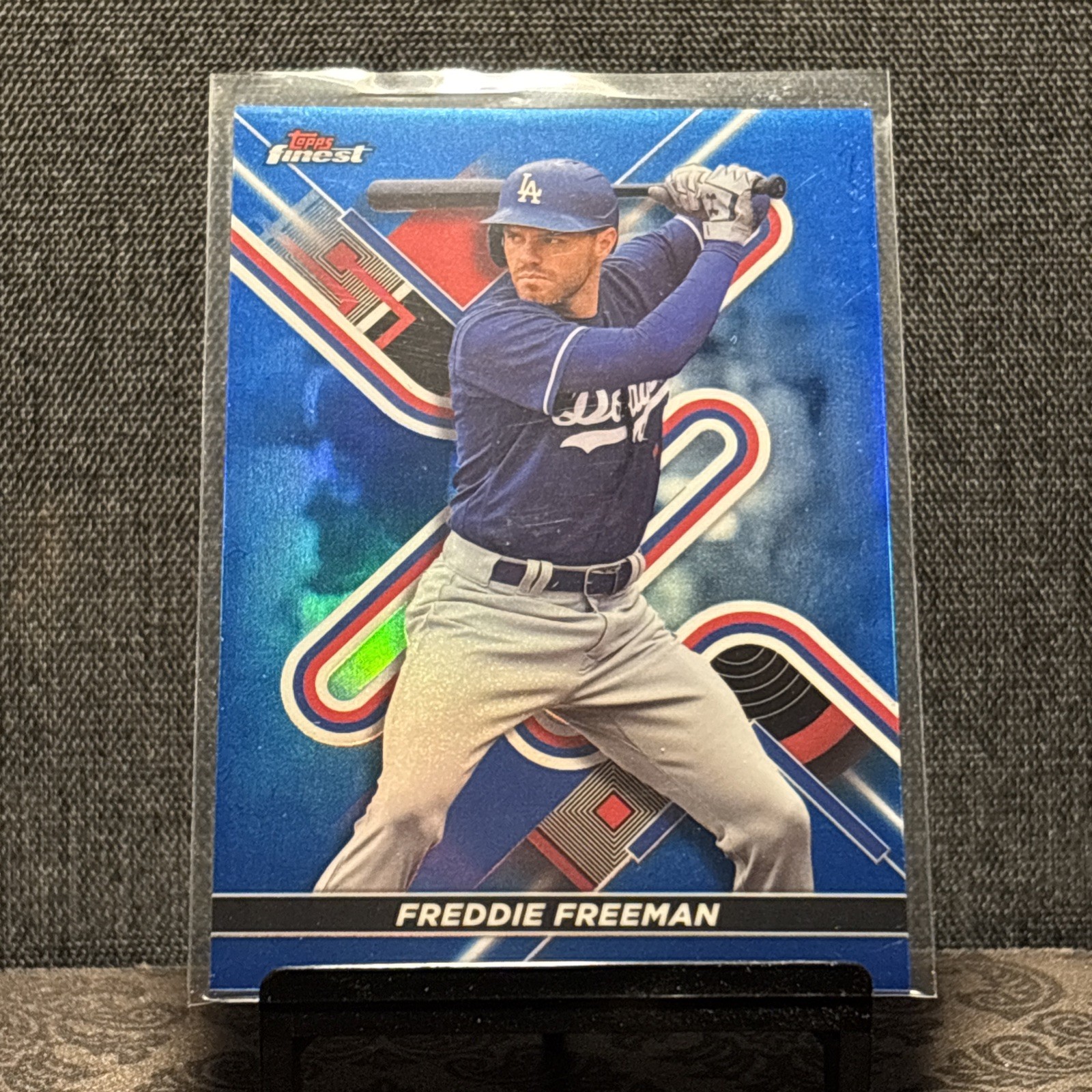 2022 Topps Finest Blue Refractor 087/150 Freddie Freeman #34 Dodgers