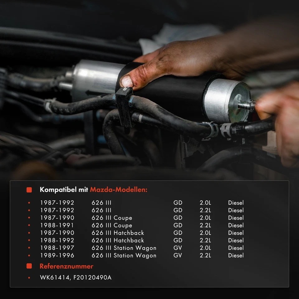 Filtro de combustible filtro diésel para Mazda 626 III Hatchback Station Wagon diésel - Imagen 4 de 4