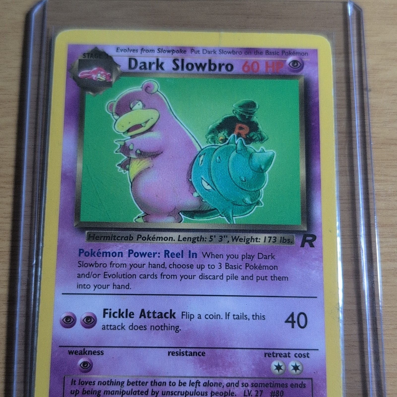 The Pokémon Company Pokemon TCG Dark Slowbro 29/82 Team Rocket Rare 60 HP