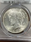 PCGS AU58 1934 PEACE DOLLAR BLAST WHITE BEAUTIFUL  SET BREAK
