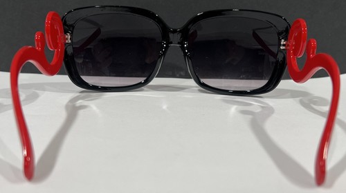 Prada Sunglasses Baroque Swirl Black With Red Used. Good Condition - Picture 4 of 8