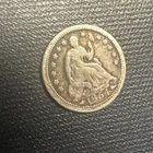 1854 seated liberty half dime - sharp details