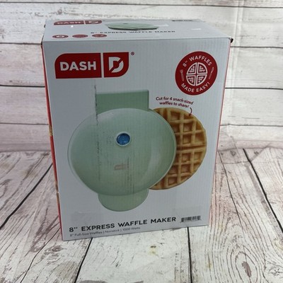 Dash Express Waffle Maker 8 Inch Dual Nonstick Waffles Hash Browns Aqua