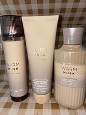 BATH AND BODY WORKS Warm Musk Mist, crema y jabón corporal