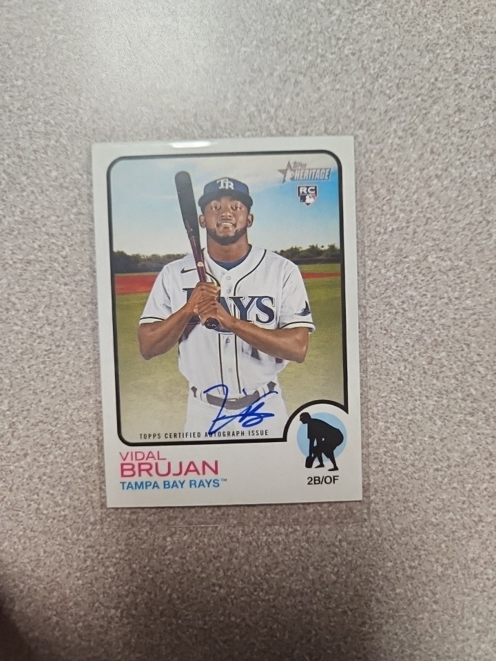 2022 Topps Heritage VIDAL BRUJAN Real One Rookie Auto #ROA-VB
