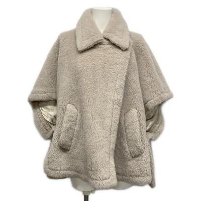 Auth Max Mara Teddy Bear Cape - Beige Outer fabric] Alpaca, wool Women's Poncho