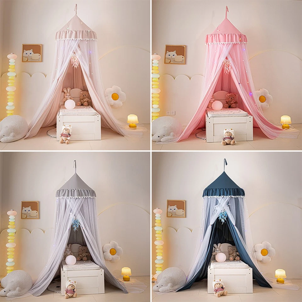 Baby Baldachin Betthimmel Doppellagig Moskitonetz Baby Kinderbett Kinderzimmer - Bild 2 von 4