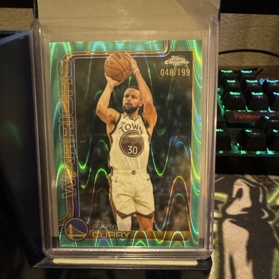 Topps Chrome Stephen Curry Warriors 2025-26 #14 RayWave 048/199