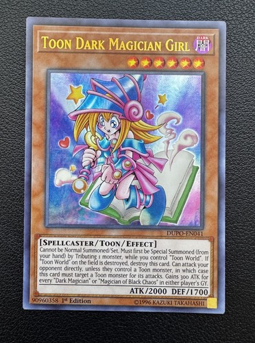 TOON DARK MAGICIAN GIRL (DUPO-EN041) ULTRA RARE 1ST EDITION Yugioh - Holo NM - Picture 2 of 3