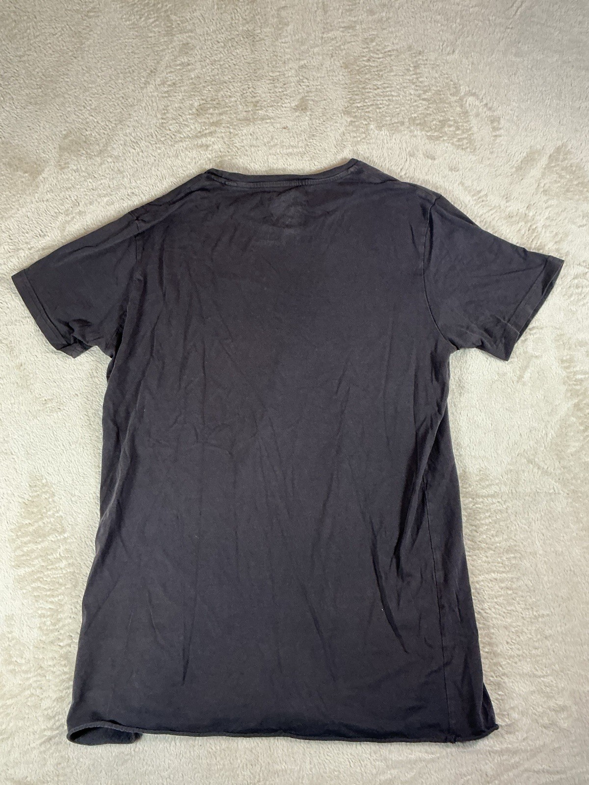 Mens Soviet Black T Shirt Top Medium Black Pattern Retro Vintage Skull image 3