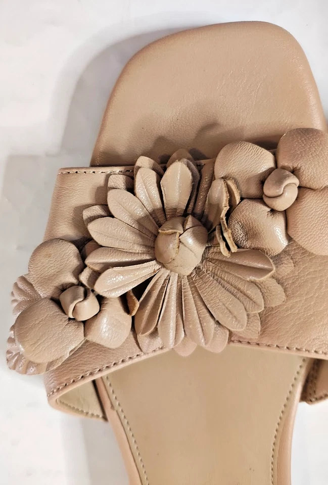 Sandalias chanclas florales tostadas sin cordones en aerosoles para mujer talla 8 Foto 4 de 4