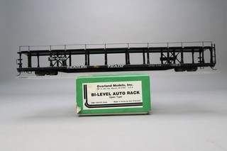 Modelo HO Latón OMI 1354 D&RGW Rio Grande RTTX Bi Nivel Auto Rack Tipo Abierto