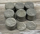 Lot Of (72)  Buffalo Nickels-Mostly 30's, some 20's - Random Mixed Dates