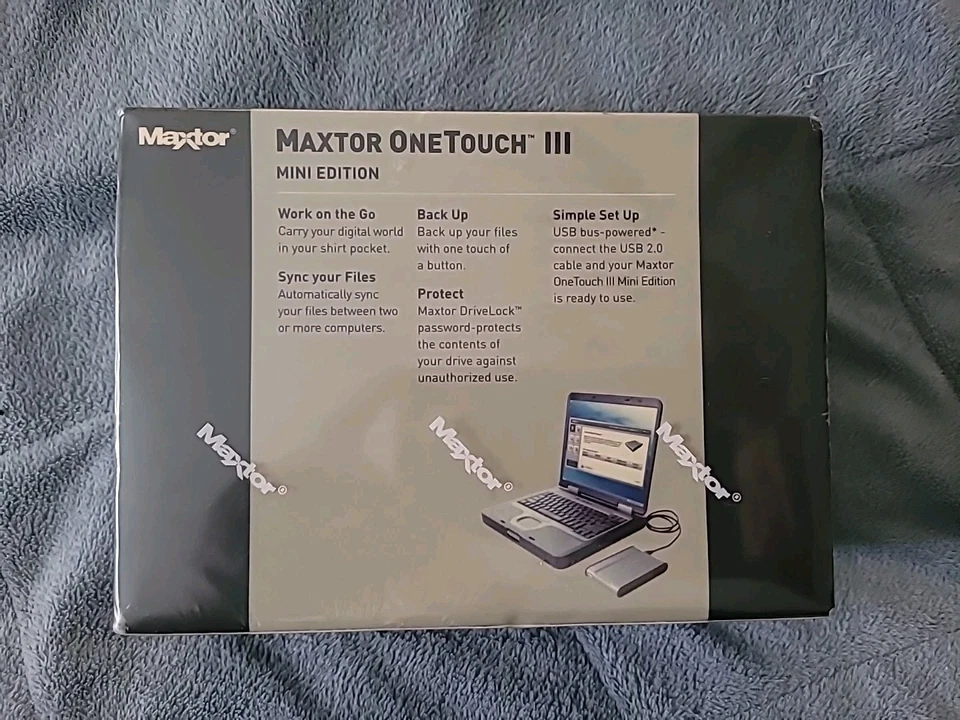 NEW & Sealed Maxtor OneTouch III Mini Edition 80GB External Hard Drive USB - Image 2 of 4