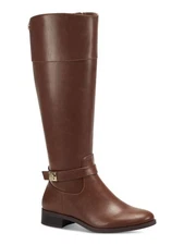 CHARTER CLUB Womens Brown Johannes Round Toe Zip-Up Riding Boot 5 M