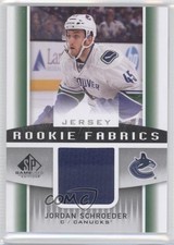 2013-14 SP Game Used Edition Rookie Fabrics Jerseys Jordan Schroeder #RF-SC 0a3
