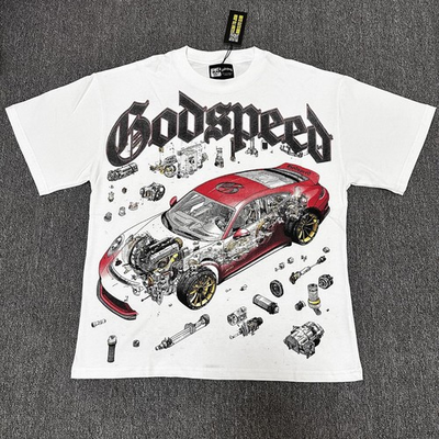 #ad Brand New Godspeed Broken car parts print Tee Mens shorts Sleeve T shirt $33.25