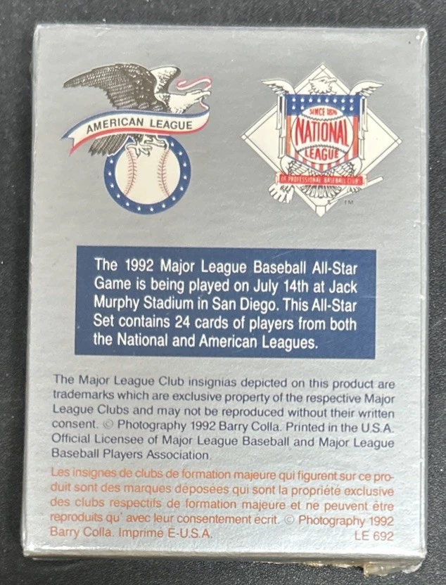 1992 All Star Game Set Gwynn Ripken Griffy Clark Boggs Clemens McGwire Canseco - Imagem 2 de 4