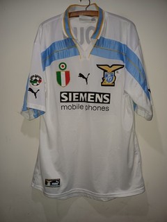 LAZIO FOOTBALL JERSEY MATCH WORN SHIRT VINTAGE PUMA COUTO SCUDETTO