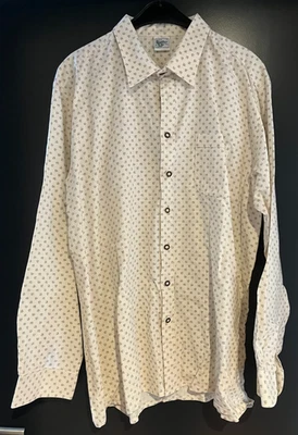 Herren Trachten Hemd langarm Beige gemustert Gr. XL v. Distler - Bild 1 von 2