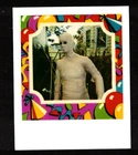 Vintage Polaroid Photograph Snapshot Creepy Halloween Man in Mummy Costume
