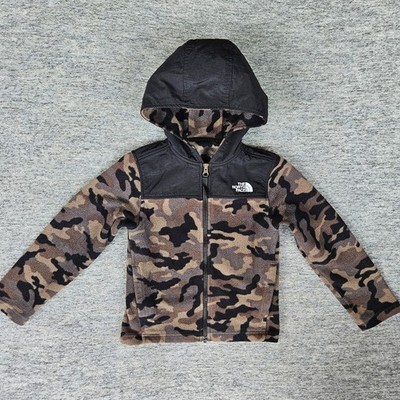 The North Face Jacket Boys Kids Small 7 8 Brown Camouflage Hooded Youth