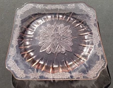 Depression Glass Jeanette Adam Pink 7 1/2" Luncheon Plate NO SCRATHES