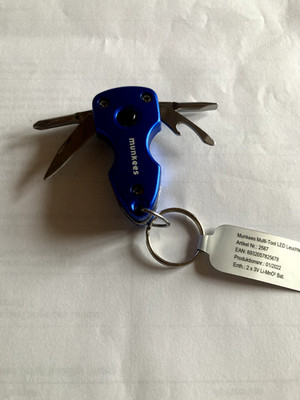munkees Multitool  öffner Ahle Messer Kreuzschraubendreher LED Lampe