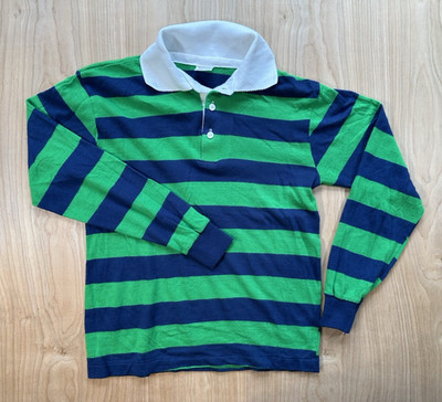 vintage 70's childrens RUGBY blue and green SEARS boys PERMA-PREST preppy