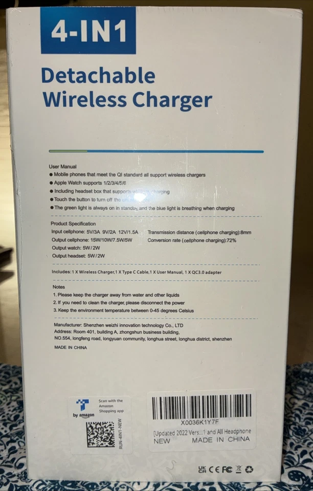 Nuevo cargador inalámbrico desmontable universal 4 en 1🔌 Foto 2 de 4