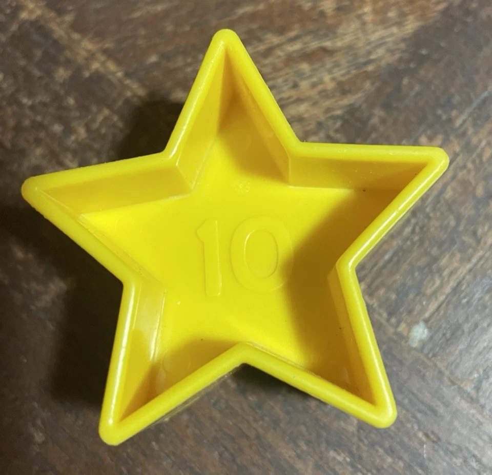 Juguete Tupperware Forma O Bola Reemplazar 3 Piezas Amarillo Pentágono Estrella Cruz 5 8 10 Foto 4 de 4