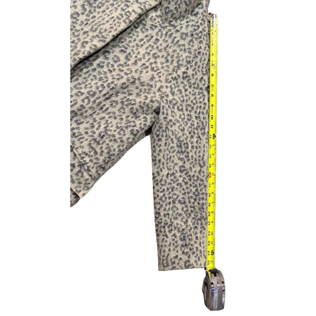 ZARA Basic Leopard Print Coat XS Gray Animal Prin… - image 11