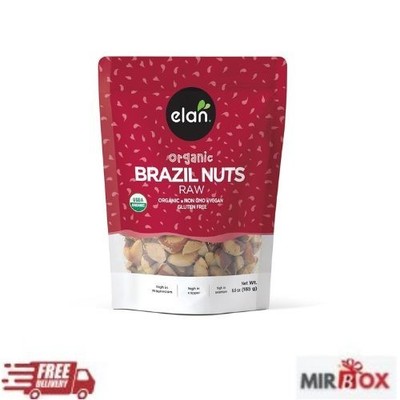 Elan Organic Brazil Nuts 6.5 Oz Superfood Snack High In Magnesium And Selenium