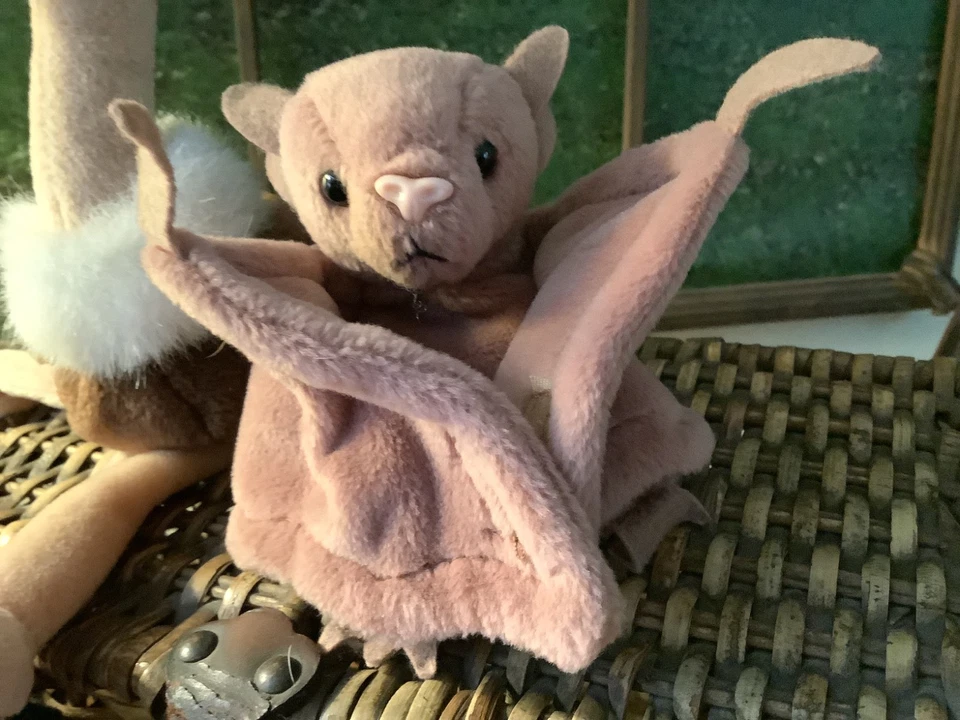 3 x Vintage Retro Ty Beanie Babies Batty, Stretch, Snowball - Image 4 of 4