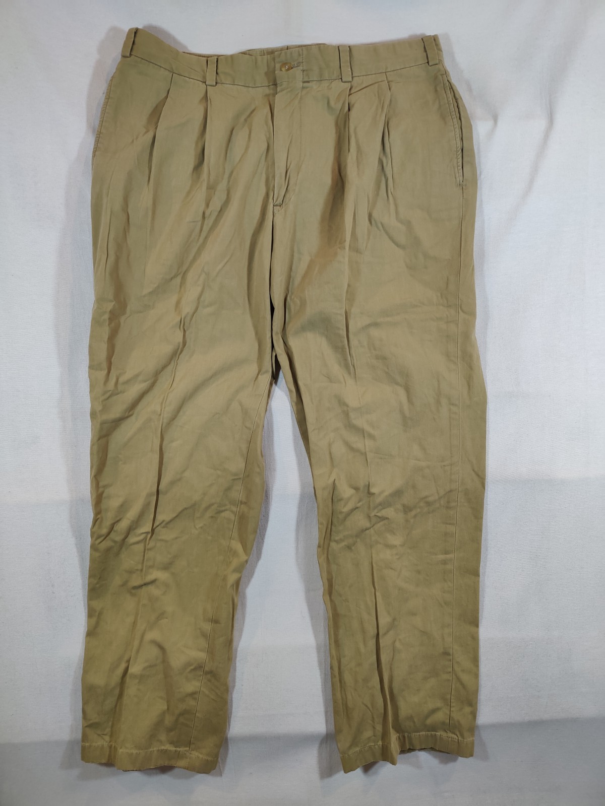 Bills Khakis Mens 38 Tan Pleated Chino Straight Leg Cotton USA Made