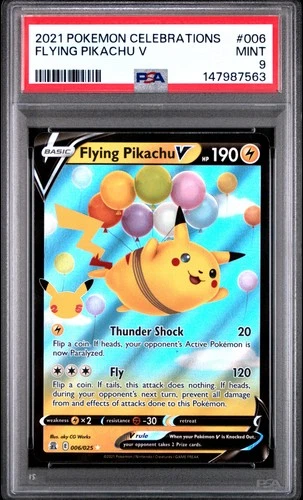 2021 POKEMON CELEBRATIONS #006 FLYING PIKACHU V PSA 9