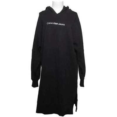 Calvin Klein Jeans, Kapuzenkleid, Größe: XL, Schwarz, Baumwolle, Einfarbig #OaE