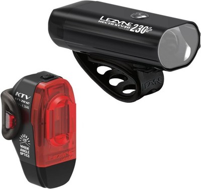 Lezyne Beleuchtungsset Hecto 230+ / KTV StVZO Fahrrad Beleuchtung Scheinwerfer